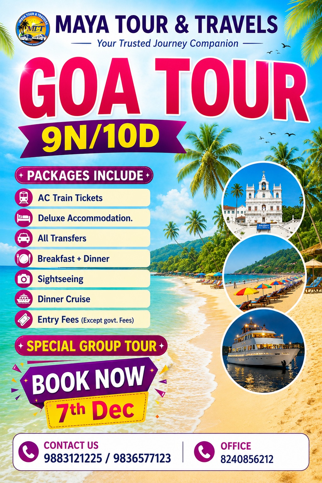 Goa Tour 9N | 10D