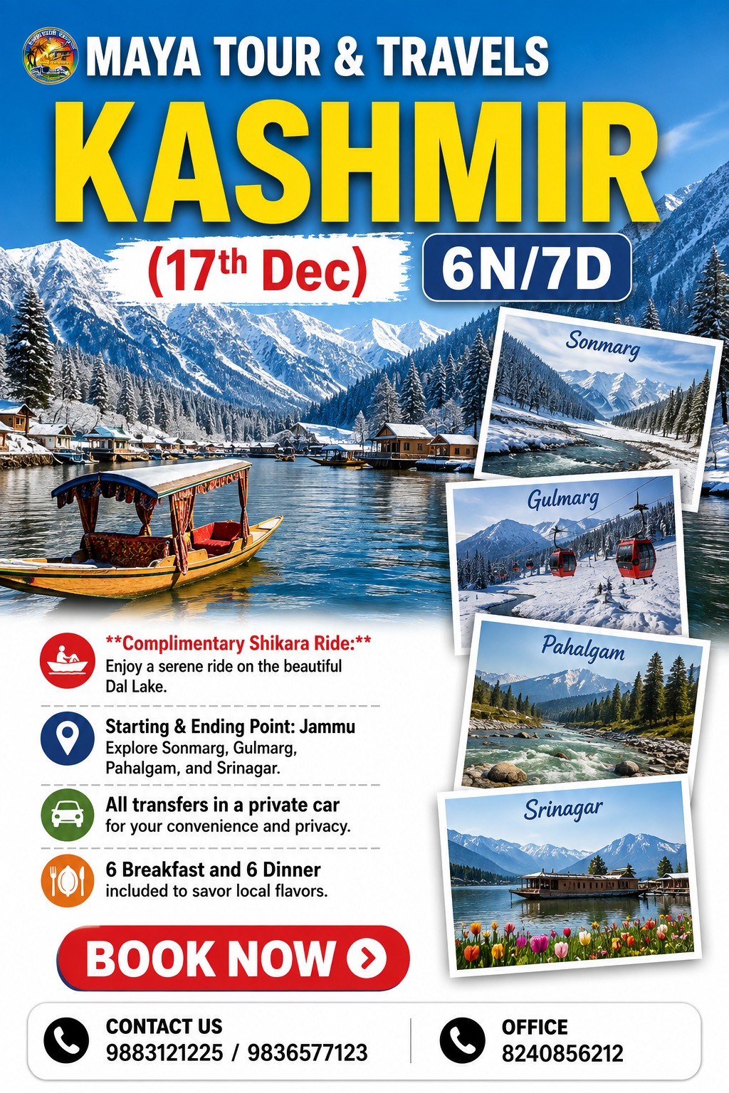 Kashmir Tour - 6N | 7D